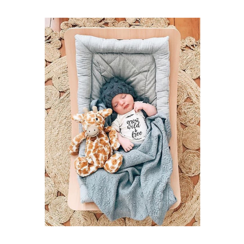 100% Merino Baby Blanket - Vintage Inspired in Cygnet Grey