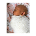 Vintage Baby Blanket in Bianco - 100% Merino
