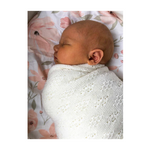 100% Merino Baby Blanket - Vintage Inspired in Bianco