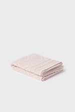 100% Merino Baby Blanket - Geometric in Dusky Pink