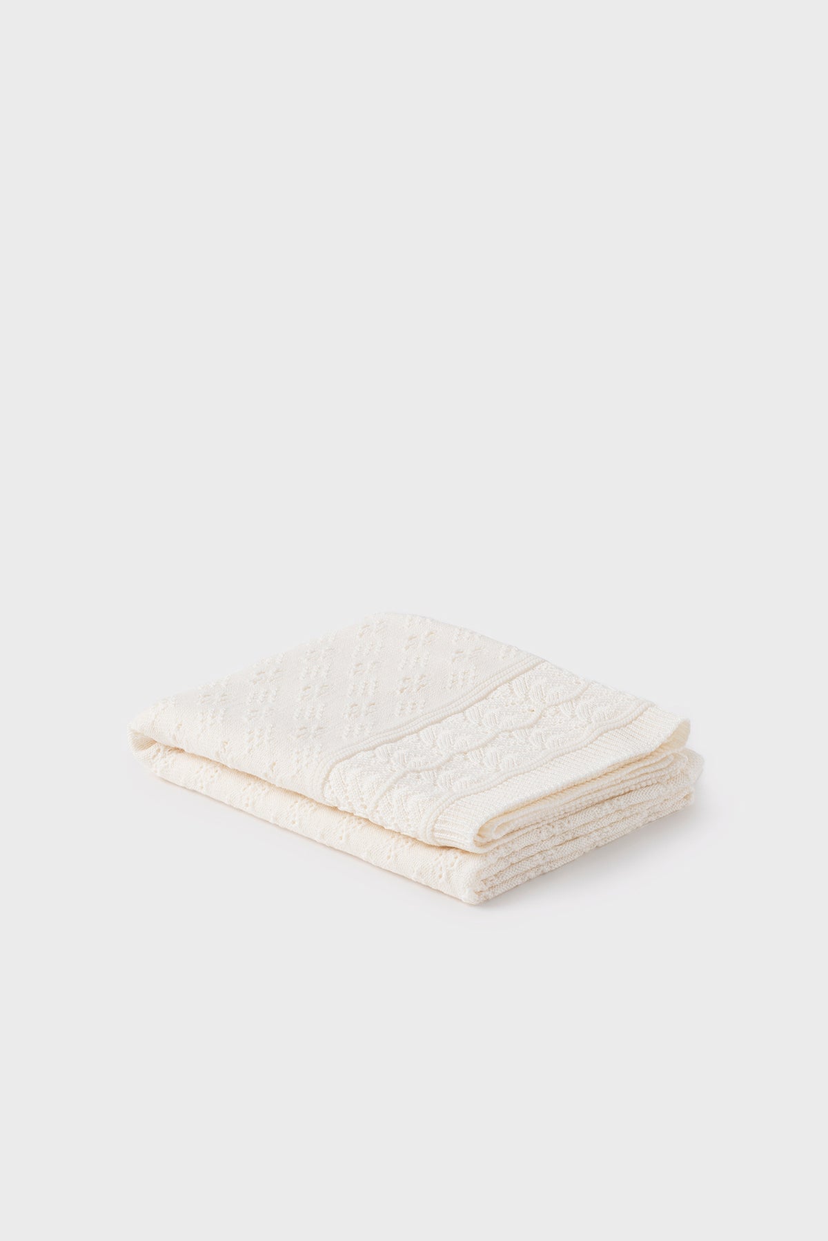 100% Merino Baby Blanket - Vintage Inspired in Bianco