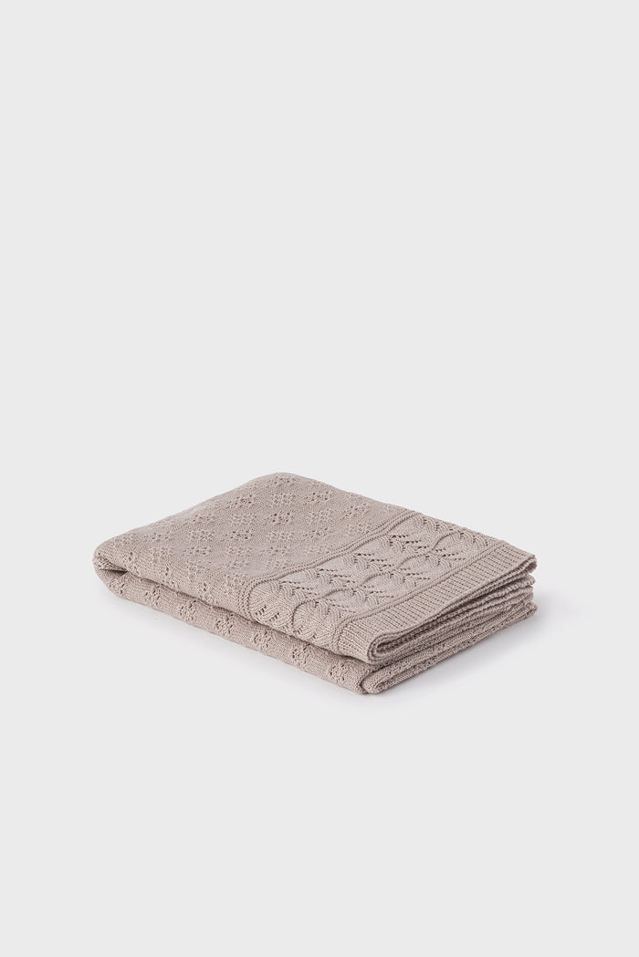 100% Merino Baby Blanket - Vintage Inspired in Nutmeg